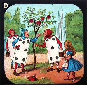 Alice in Wonderland - magic lantern slide